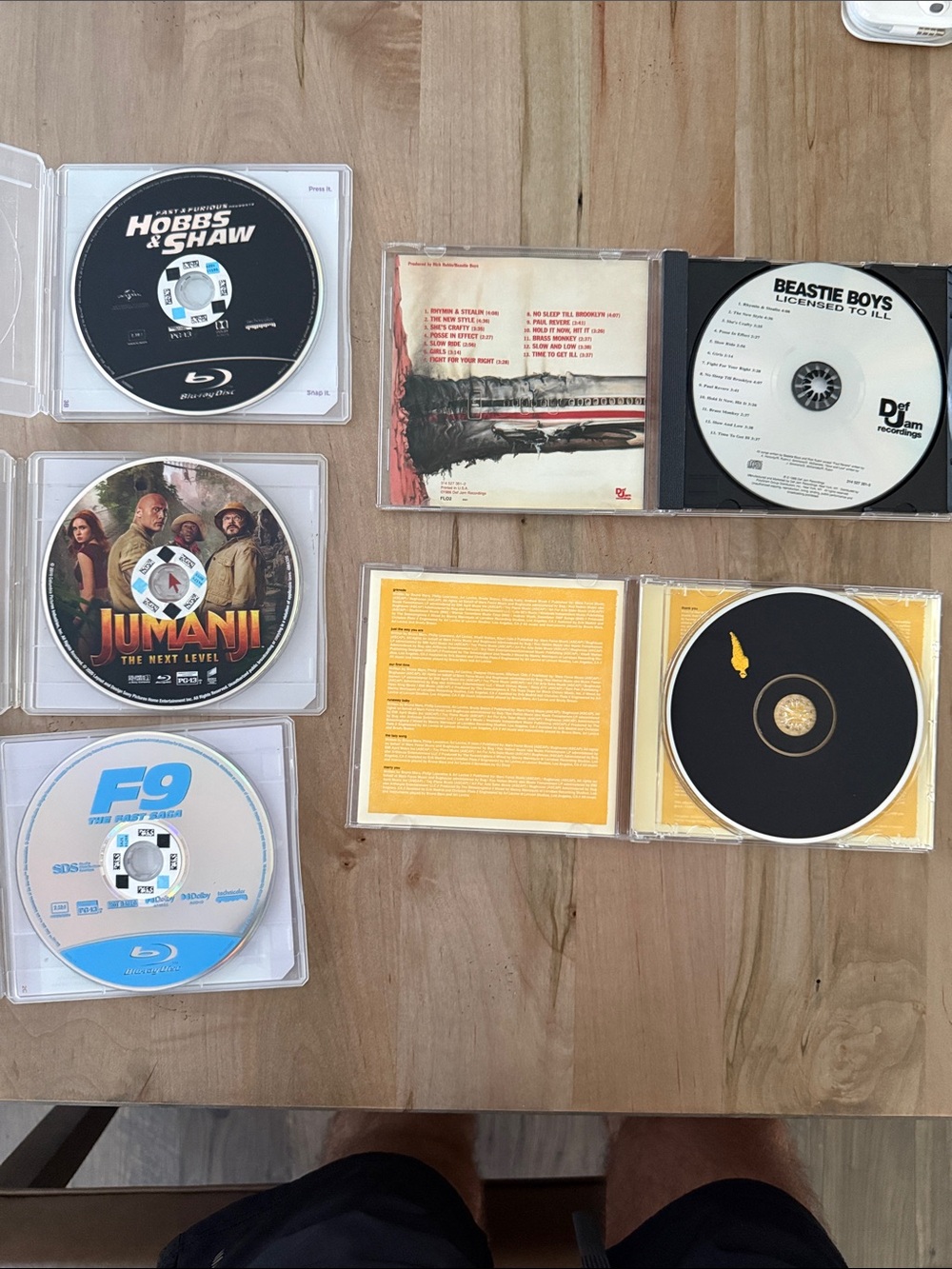 Assorted Blu-ray & CD Collection - Mixed Brands - Black, Yellow, White